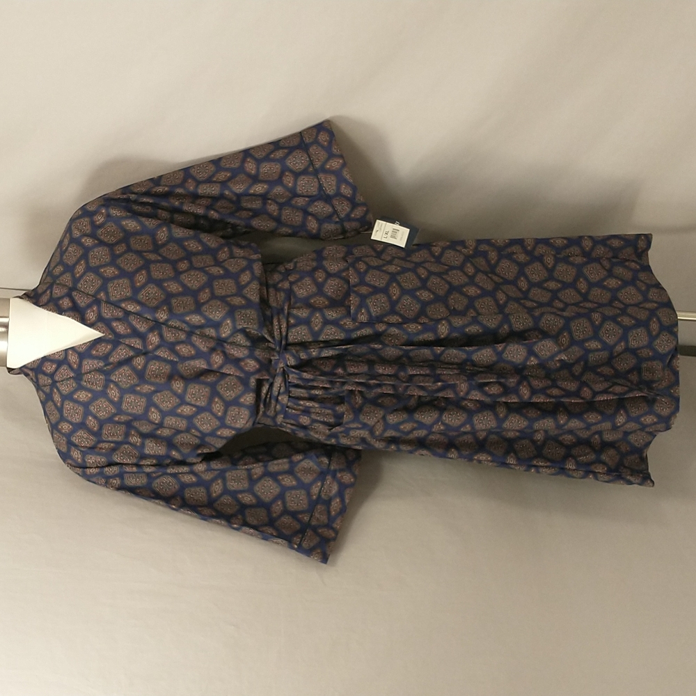 Men's Robe NWT Soft Wrap Style w Pockets Made in USA Washable Poly Comfortable